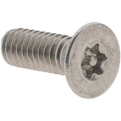 Value Collection - #8-32 UNC Pin In Torx Drive, Flat Screw - Grade 18-8 Stainless Steel, Uncoated, 1/2" OAL - Apex Tool & Supply
