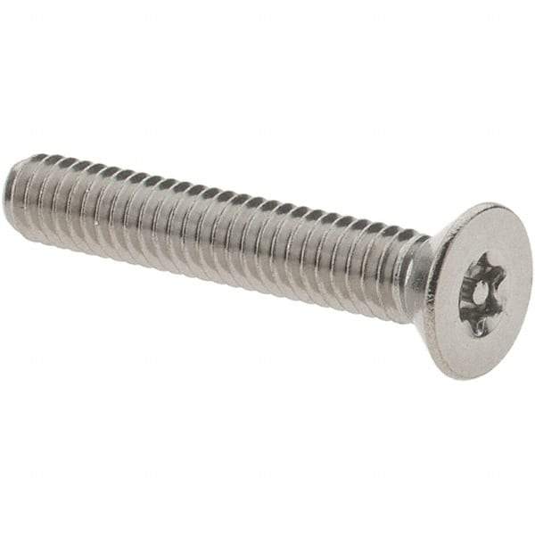Value Collection - #8-32 UNC Pin In Torx Drive, Flat Screw - Grade 18-8 Stainless Steel, Uncoated, 1" OAL - Apex Tool & Supply