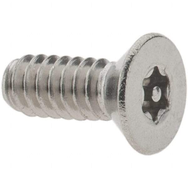 Value Collection - #6-32 UNC Pin In Torx Drive, Flat Screw - Grade 18-8 Stainless Steel, Uncoated, 3/8" OAL - Apex Tool & Supply