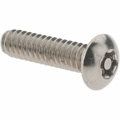 Value Collection - #10-24 UNC Pin In Torx Drive, Button Screw - Grade 18-8 Stainless Steel, Uncoated, 3/4" Length Under Head - Apex Tool & Supply