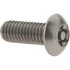Value Collection - #10-32 UNF Pin In Torx Drive, Button Screw - Grade 18-8 Stainless Steel, Uncoated, 1/2" Length Under Head - Apex Tool & Supply