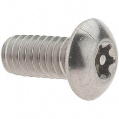Value Collection - #8-32 UNC Pin In Torx Drive, Button Screw - Grade 18-8 Stainless Steel, Uncoated, 3/8" Length Under Head - Apex Tool & Supply