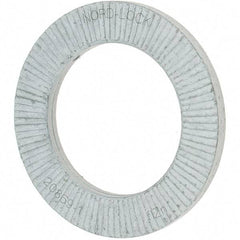 Value Collection - 1.5354" OD, Zinc Flake, Wedge Lock Washer - Grade 2, 0.9882 to 1.0039" ID - Apex Tool & Supply