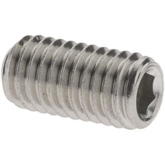 Value Collection - M8x1.25 Metric Coarse, 16mm OAL, Cup Point Set Screw - Grade 316 & Austenitic A4 Stainless Steel, 4mm Key - Apex Tool & Supply