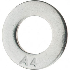Value Collection - M8 Screw, Grade 316 Stainless Steel Standard Flat Washer - 8.4mm ID x 16mm OD, Plain Finish - Apex Tool & Supply