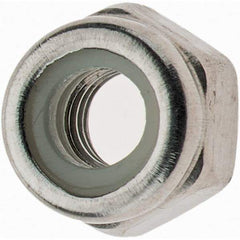 Value Collection - M3x0.50 Metric Coarse 316 & Austenitic Grade A4 Hex Lock Nut with Nylon Insert - 4mm High, Uncoated - Apex Tool & Supply