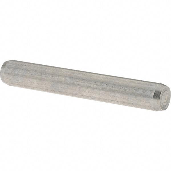 Value Collection - 6mm Diam x 40mm Pin Length 416 Stainless Steel Precision Dowel Pin - C 52-62 Hardness, 1 Beveled & 1 Rounded End - Apex Tool & Supply