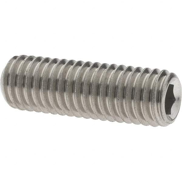 Value Collection - M8x1.25 Metric Coarse, 25mm OAL, Cup Point Set Screw - Grade 18-8 & Austenitic A2 Stainless Steel, 4mm Key - Apex Tool & Supply