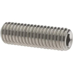 Value Collection - M8x1.25 Metric Coarse, 25mm OAL, Cup Point Set Screw - Grade 18-8 & Austenitic A2 Stainless Steel, 4mm Key - Apex Tool & Supply