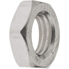Value Collection - M16x2.00 Metric Coarse Stainless Steel Right Hand Hex Jam Nut - 24mm Across Flats, 8mm High, Uncoated - Apex Tool & Supply