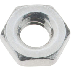 Value Collection - M4x0.70 Metric Coarse Stainless Steel Right Hand Hex Jam Nut - 7mm Across Flats, 2.2mm High, Uncoated - Apex Tool & Supply
