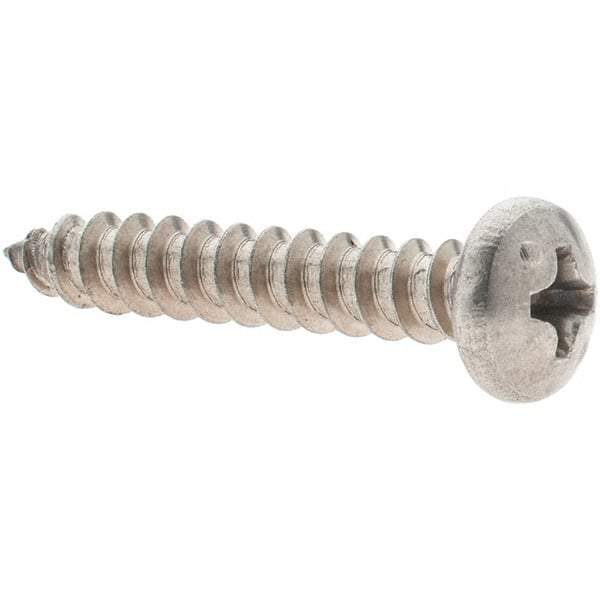 Value Collection - #8 Pan Head Phillips Sheet Metal Screw - Stainless Steel, 1" Length Under Head, Grade 316 - Apex Tool & Supply