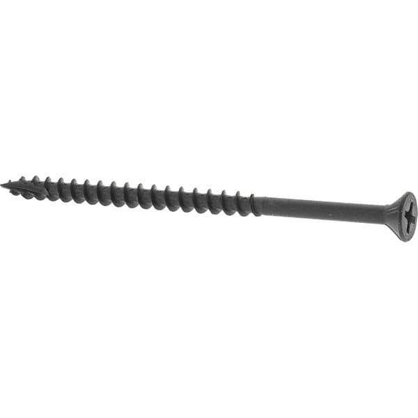 Buildex - #8, 3" OAL, Phillips Drive Flat Head, Steel Drywall Screws - Black Oxide Finish, Grade 2 - Apex Tool & Supply