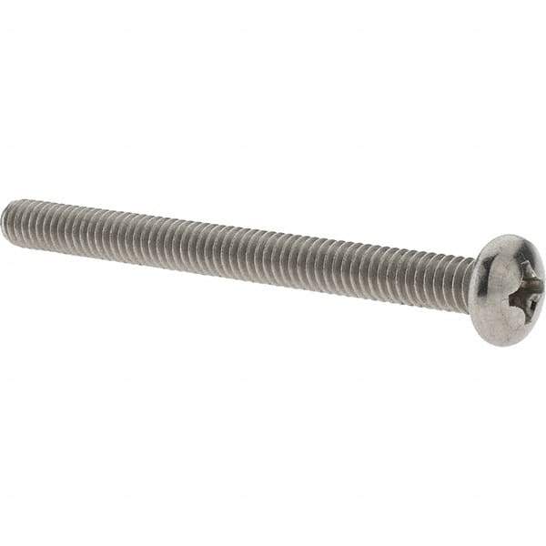 Value Collection - 1/4-20 UNC, 3" Length Under Head Phillips Drive Machine Screw - Pan Head, Grade 18-8 Stainless Steel, Uncoated, Without Washer - Apex Tool & Supply