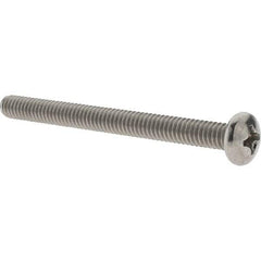 Value Collection - 1/4-20 UNC, 3" Length Under Head Phillips Drive Machine Screw - Pan Head, Grade 18-8 Stainless Steel, Uncoated, Without Washer - Apex Tool & Supply