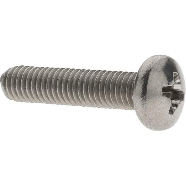 Value Collection - #10-32 UNF, 7/8" Length Under Head Phillips Drive Machine Screw - Pan Head, Grade 18-8 Stainless Steel, Uncoated, Without Washer - Apex Tool & Supply