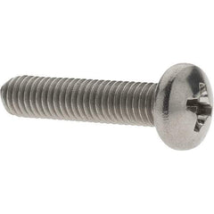 Value Collection - #10-32 UNF, 7/8" Length Under Head Phillips Drive Machine Screw - Pan Head, Grade 18-8 Stainless Steel, Uncoated, Without Washer - Apex Tool & Supply