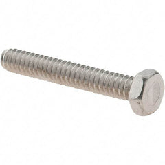 Value Collection - #10-24 UNC, 1-1/4" Length Under Head Hex Drive Machine Screw - Hex Head, Grade 18-8 Stainless Steel, Uncoated, Without Washer - Apex Tool & Supply