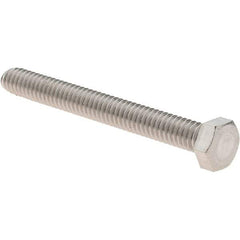Value Collection - #8-32 UNC, 1-1/2" Length Under Head Hex Drive Machine Screw - Hex Head, Grade 18-8 Stainless Steel, Uncoated, Without Washer - Apex Tool & Supply