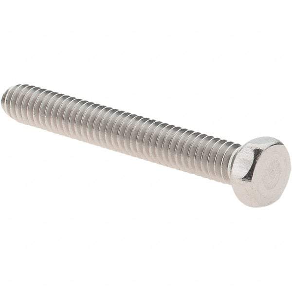 Value Collection - #8-32 UNC, 1-1/4" Length Under Head Hex Drive Machine Screw - Hex Head, Grade 18-8 Stainless Steel, Uncoated, Without Washer - Apex Tool & Supply