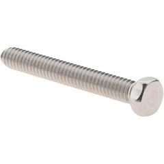 Value Collection - #8-32 UNC, 1-1/4" Length Under Head Hex Drive Machine Screw - Hex Head, Grade 18-8 Stainless Steel, Uncoated, Without Washer - Apex Tool & Supply