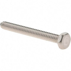 Value Collection - #6-32 UNC, 1-1/4" Length Under Head Hex Drive Machine Screw - Hex Head, Grade 18-8 Stainless Steel, Uncoated, Without Washer - Apex Tool & Supply