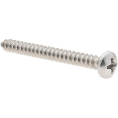 Value Collection - #8 Pan Head Phillips Sheet Metal Screw - Stainless Steel, 1-3/4" Length Under Head, Grade 18-8 - Apex Tool & Supply