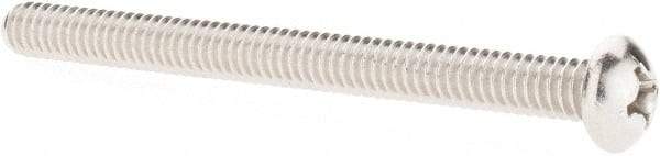 Value Collection - 1/4-20 UNC, 3" Length Under Head Phillips Drive Machine Screw - Round Head, Grade 18-8 Stainless Steel, Uncoated, Without Washer - Apex Tool & Supply