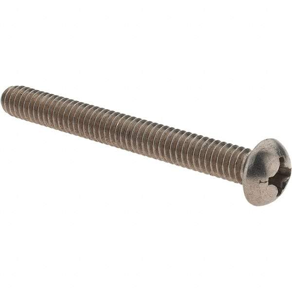Value Collection - #12-24 UNC, 2" Length Under Head Phillips Drive Machine Screw - Round Head, Grade 18-8 Stainless Steel, Uncoated, Without Washer - Apex Tool & Supply