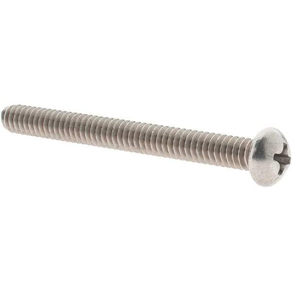 Value Collection - #10-24 UNC, 2" Length Under Head Phillips Drive Machine Screw - Round Head, Grade 18-8 Stainless Steel, Uncoated, Without Washer - Apex Tool & Supply