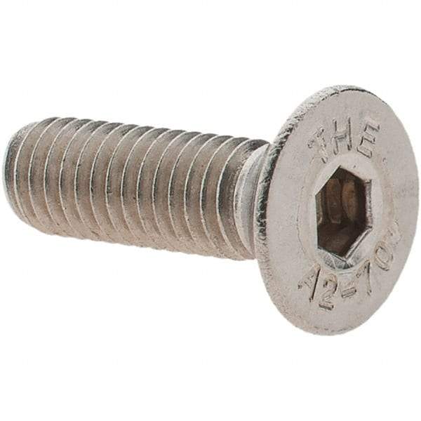 Value Collection - M5x0.80 Metric Coarse Hex Socket Drive, 90° Flat Screw - Grade 18-8 Stainless Steel, Fully Threaded, 16mm OAL - Apex Tool & Supply