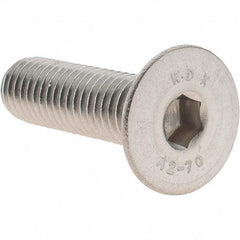 Value Collection - M10x1.50 Metric Coarse Hex Socket Drive, 90° Flat Screw - Grade 18-8 & Austenitic A2 Stainless Steel, Partially Threaded, 35mm OAL - Apex Tool & Supply