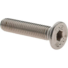 Value Collection - M5x0.80 Metric Coarse Hex Socket Drive, 90° Flat Screw - Grade 18-8 & Austenitic A2 Stainless Steel, Partially Threaded, 25mm OAL - Apex Tool & Supply