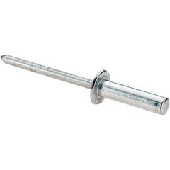 Value Collection - Size 68 Dome Head Aluminum Closed End Sealing Blind Rivet - Aluminum Mandrel, 0.376" to 1/2" Grip, 0.374" Head Diam, 0.192" to 0.196" Hole Diam, 0.748" Length Under Head, 3/16" Body Diam - Apex Tool & Supply