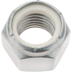 Value Collection - 1-8 UNC 18-8 Hex Lock Nut with Nylon Insert - 1-7/16" Width Across Flats, 1-3/64" High - Apex Tool & Supply
