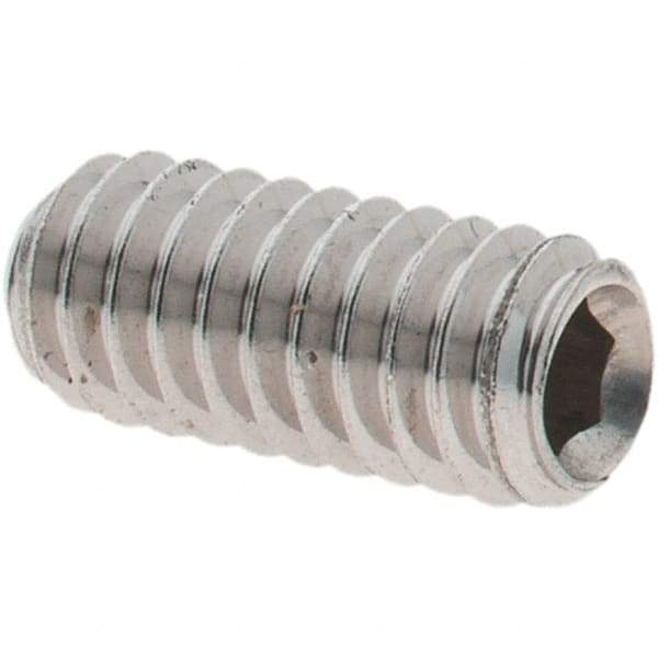 Value Collection - #8-32 UNC, 3/8" OAL, Cup Point Set Screw - Grade 18-8 Stainless Steel, 5/64" Key - Apex Tool & Supply