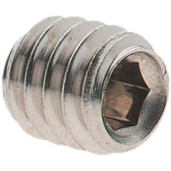 Value Collection - #8-32 UNC, 3/16" OAL, Cup Point Set Screw - Grade 18-8 Stainless Steel, 5/64" Key - Apex Tool & Supply