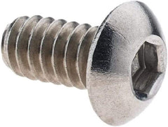 Value Collection - #10-24 UNC Hex Socket Drive, Button Screw - Grade 18-8 Stainless Steel, 3/8" Length Under Head - Apex Tool & Supply