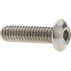 Value Collection - #8-32 UNC Hex Socket Drive, Button Screw - Grade 18-8 Stainless Steel, 5/8" Length Under Head - Apex Tool & Supply