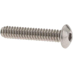 Value Collection - #6-32 UNC Hex Socket Drive, Button Screw - Grade 18-8 Stainless Steel, 3/4" Length Under Head - Apex Tool & Supply