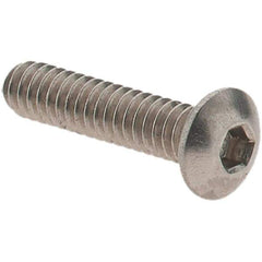 Value Collection - #2-56 UNC Hex Socket Drive, Button Screw - Grade 18.8 Stainless Steel, Fully Threaded, 3/8" Length Under Head - Apex Tool & Supply