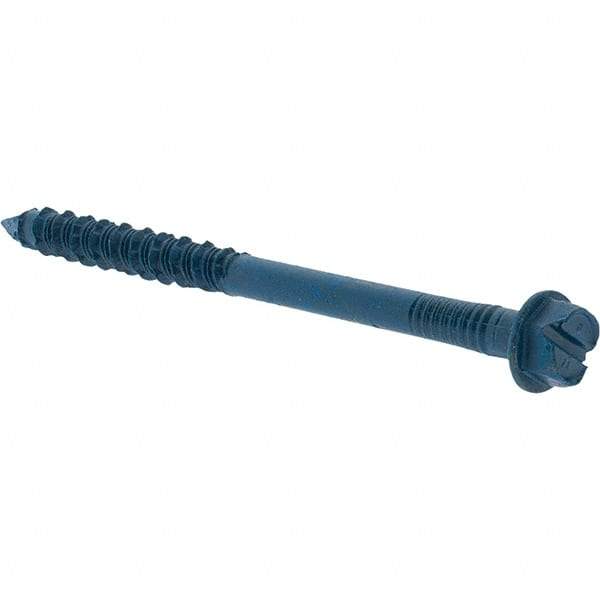 Value Collection - 1/4" Diam, 3-1/4" Length Under Head, Hex Drive, Concrete Screw & Masonry Fastener - Steel, Includes Drill Bit - Apex Tool & Supply