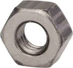 Made in USA - 3/8-16 UNC Steel Right Hand Hex Nut - 9/16" Across Flats, 0.337" High, Zinc Clear Finish - Apex Tool & Supply