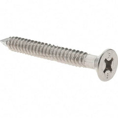 Value Collection - 1/4" Diam, 2-1/4" OAL, Phillips Drive, Concrete Screw & Masonry Fastener - Stainless Steel, Includes Drill Bit - Apex Tool & Supply
