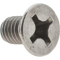 Value Collection - M6x1.00 Metric Coarse, 10mm OAL Phillips Drive Machine Screw - Flat Head, Grade 18-8 Stainless Steel, Uncoated, Without Washer - Apex Tool & Supply