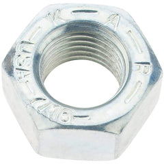 Value Collection - 7/16-20 UNF Steel Right Hand Hex Nut - 11/16" Across Flats, 3/8" High, Zinc Yellow Dichromate Finish - Apex Tool & Supply
