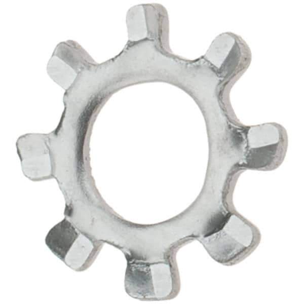 Value Collection - #4 Screw, 0.123" ID, Stainless Steel External Tooth Lock Washer - 0.26" OD, Grade 410 - Apex Tool & Supply