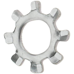 Value Collection - #4 Screw, 0.123" ID, Stainless Steel External Tooth Lock Washer - 0.26" OD, Grade 410 - Apex Tool & Supply