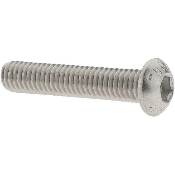 Value Collection - M6x1.00 Metric Coarse Hex Socket Drive, Button Screw - Grade 18-8 & Austenitic A2 Stainless Steel, Uncoated, Partially Threaded, 30mm Length Under Head - Apex Tool & Supply