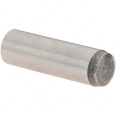 Value Collection - 6mm Diam x 20mm Pin Length Grade 8 Alloy Steel Precision Dowel Pin - Bright Finish, 1 Rounded End - Apex Tool & Supply